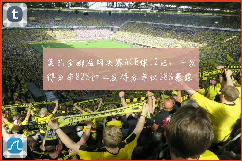 莱巴金娜温网决赛ACE球12记，一发得分率82%但二发得分率仅38%暴露隐患